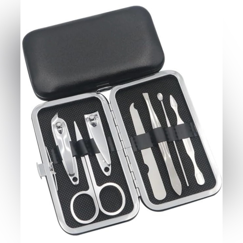 Silver and Black Manicure Set